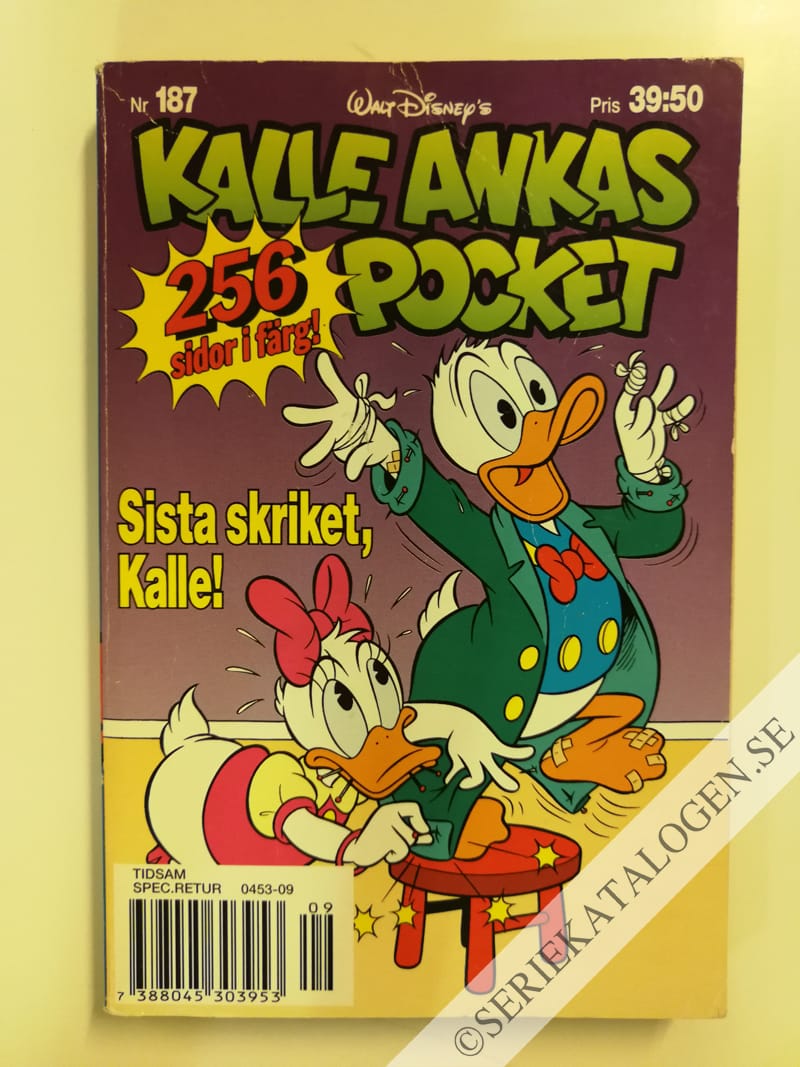 Framsida på Kalle Ankas pocket #187 - Sista skriket, Kalle! (1995)