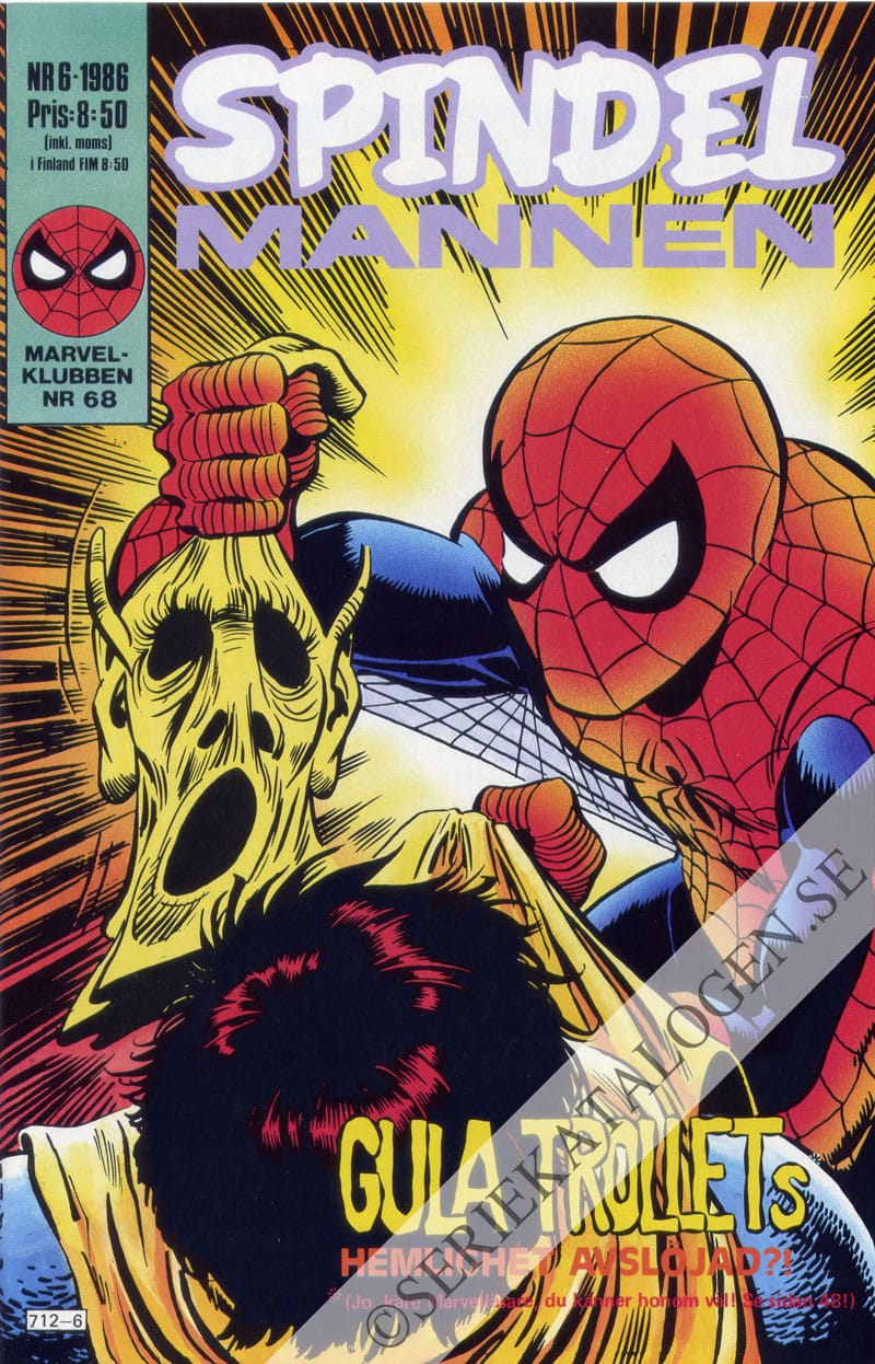 Framsida på Spindelmannen #6 (1986)