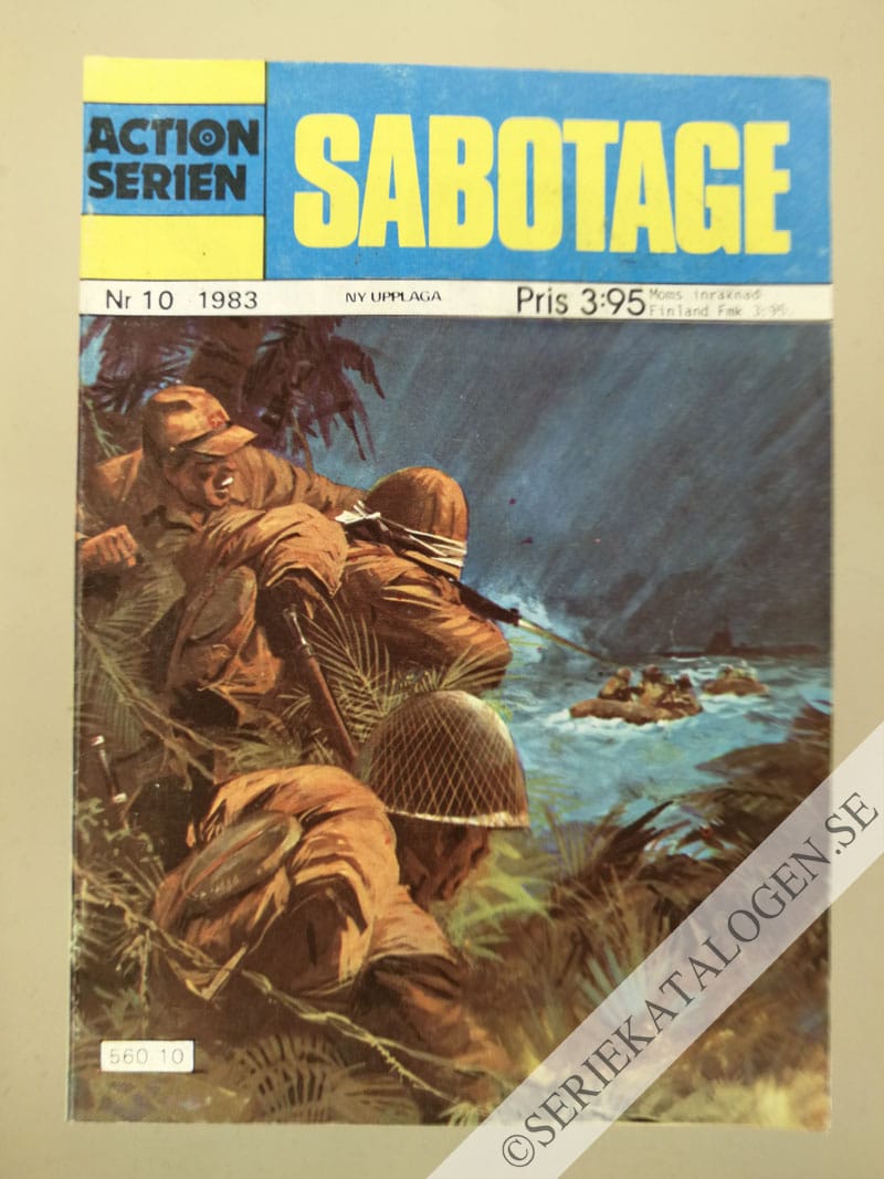 Framsida på Actionserien #10 - Sabotage (1983)