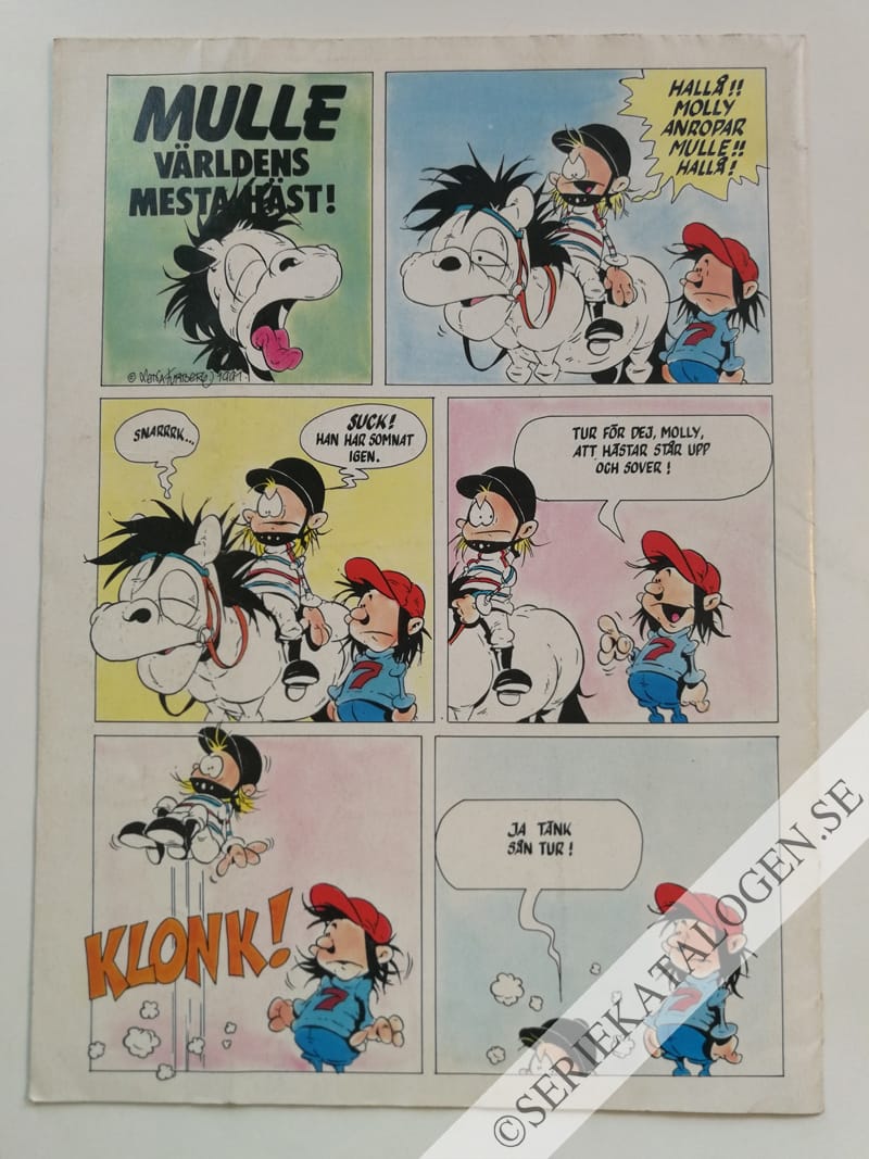 Baksida på Min Häst - Mulle (1992)