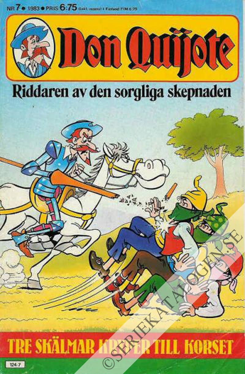 Framsida på Don Quijote Tre skälmar kryper till korset (1983)