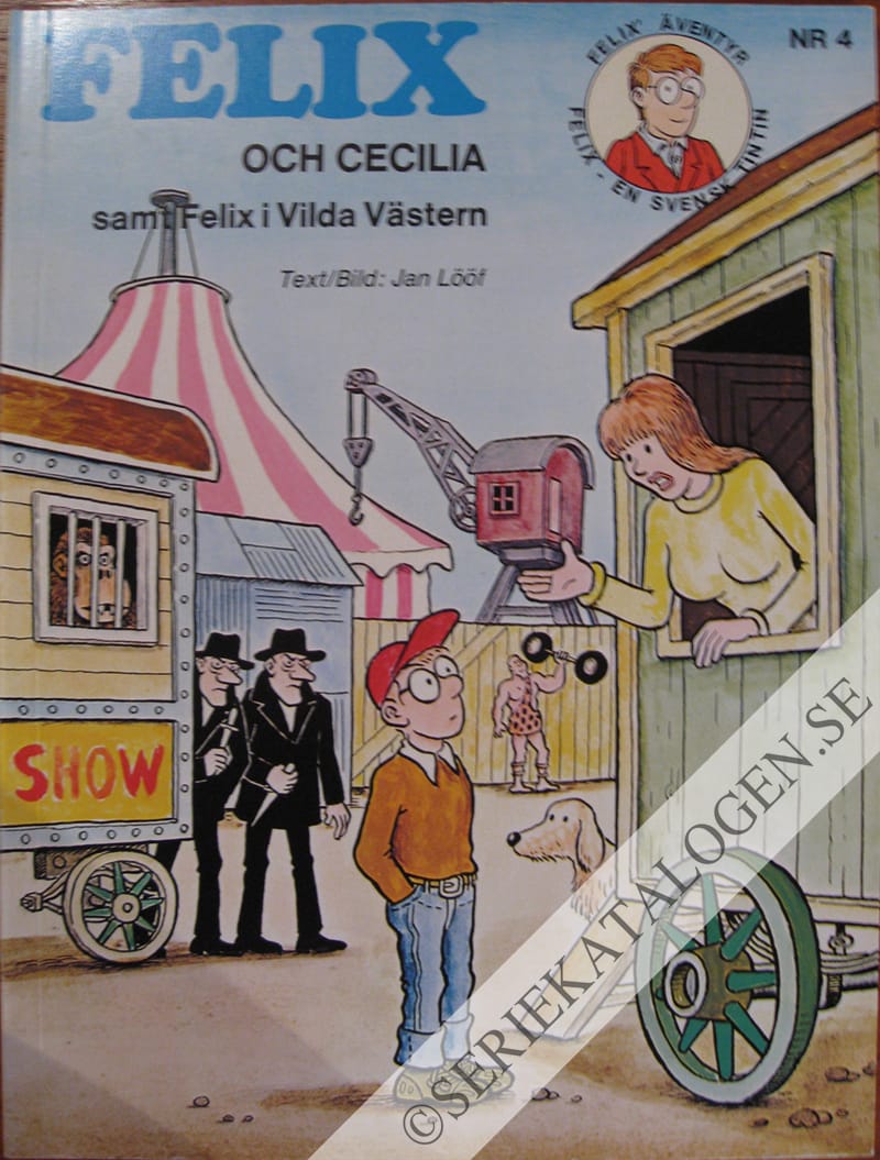 Framsida på Felix' äventyr Felix och Cecilia/Felix i vilda västern (1973)