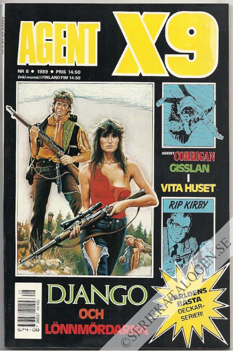 Framsida på Agent X9 #8 (1989)