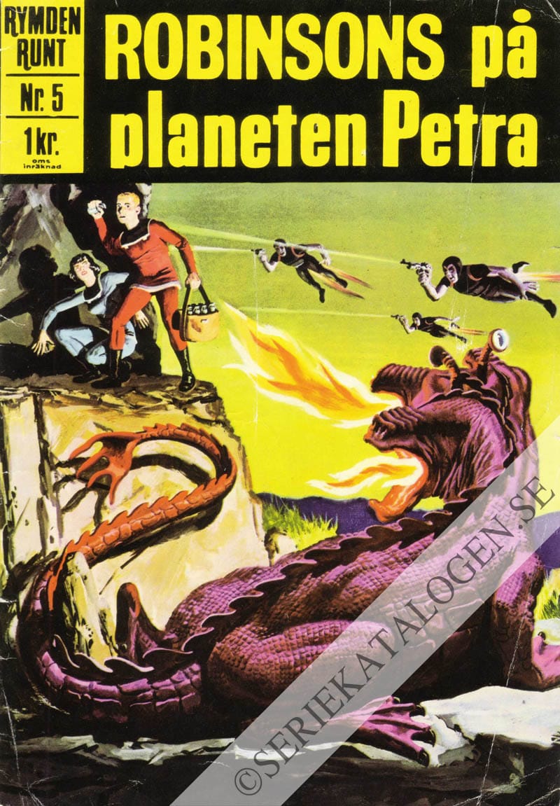 Framsida på Rymden runt Robinsons på planeten Petra (1967)