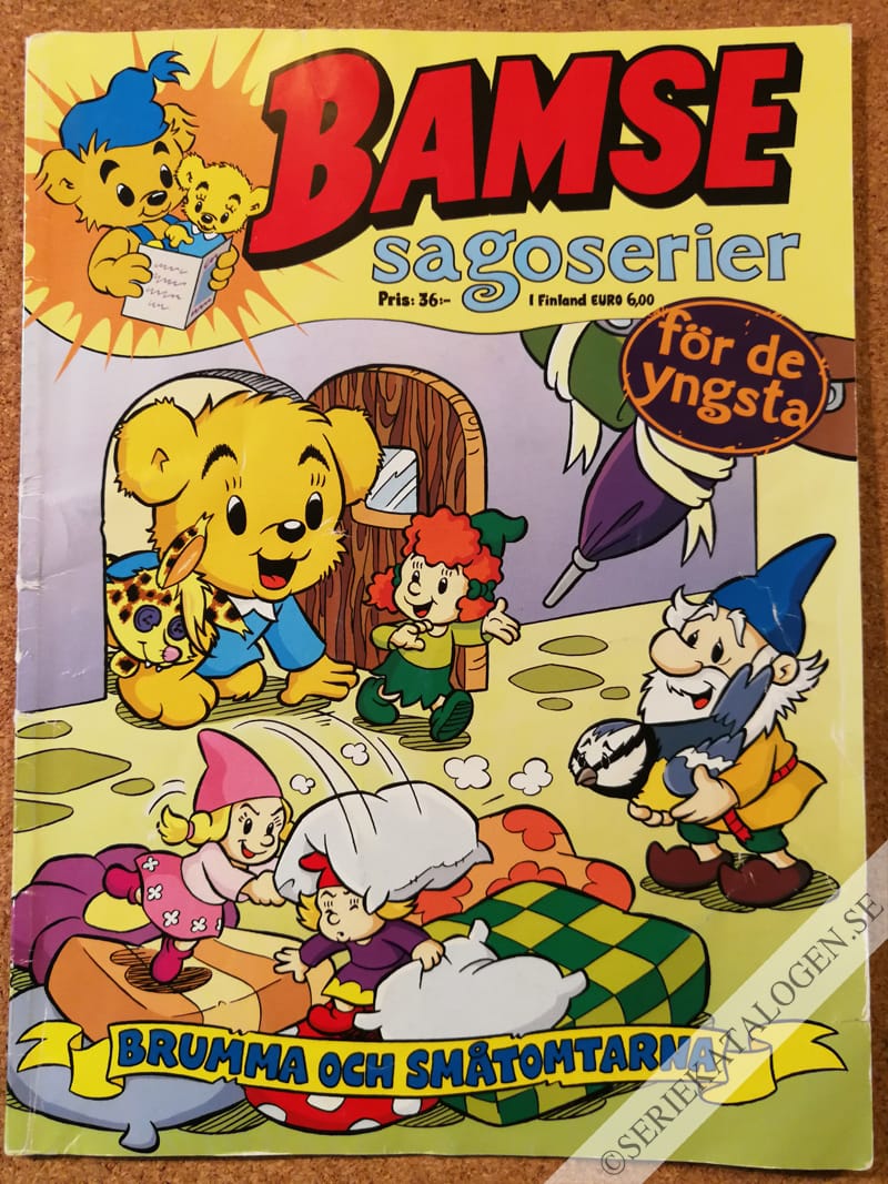 Framsida på Bamse sagoserier Brumma och småtomtarna (2017)