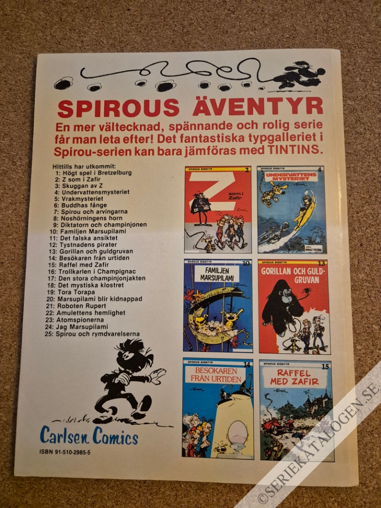 Baksida på Spirou och rymdvarelserna (1983)