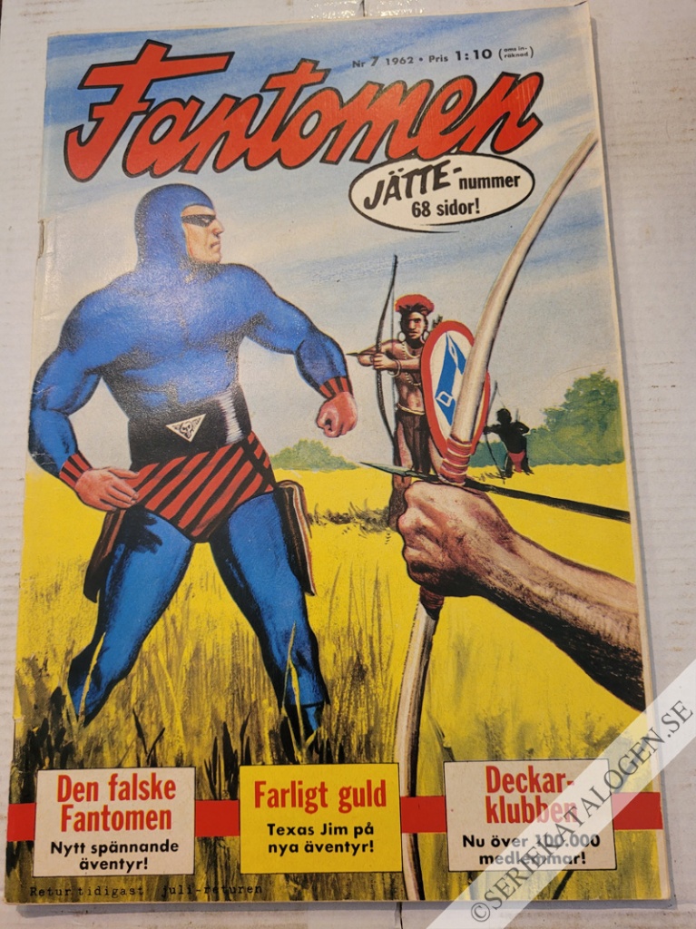 Framsida på Fantomen #7 (1962)