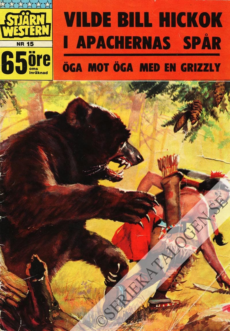 Framsida på Stjärnwestern Vilde Bill Hickok i apachernas spår / Öga mot öga med en grizzly (1964)