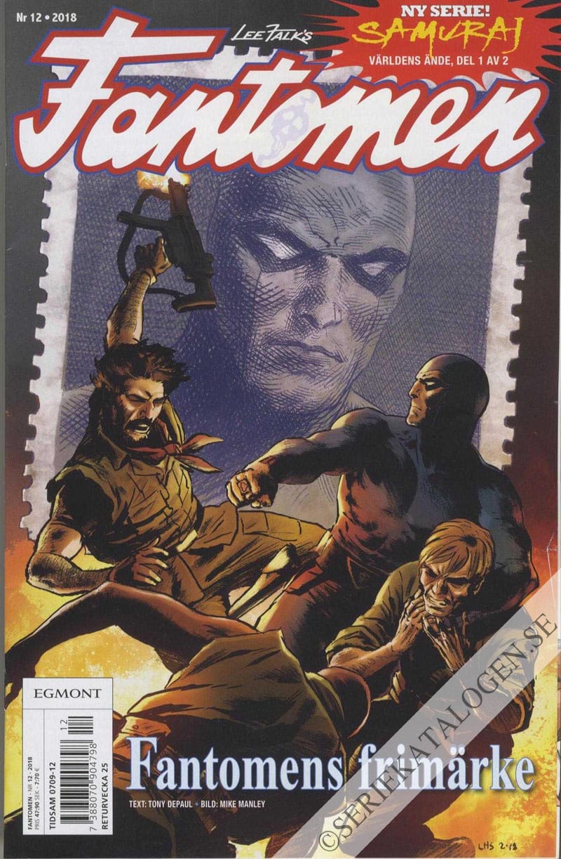 Framsida på Fantomen #12 (2018)