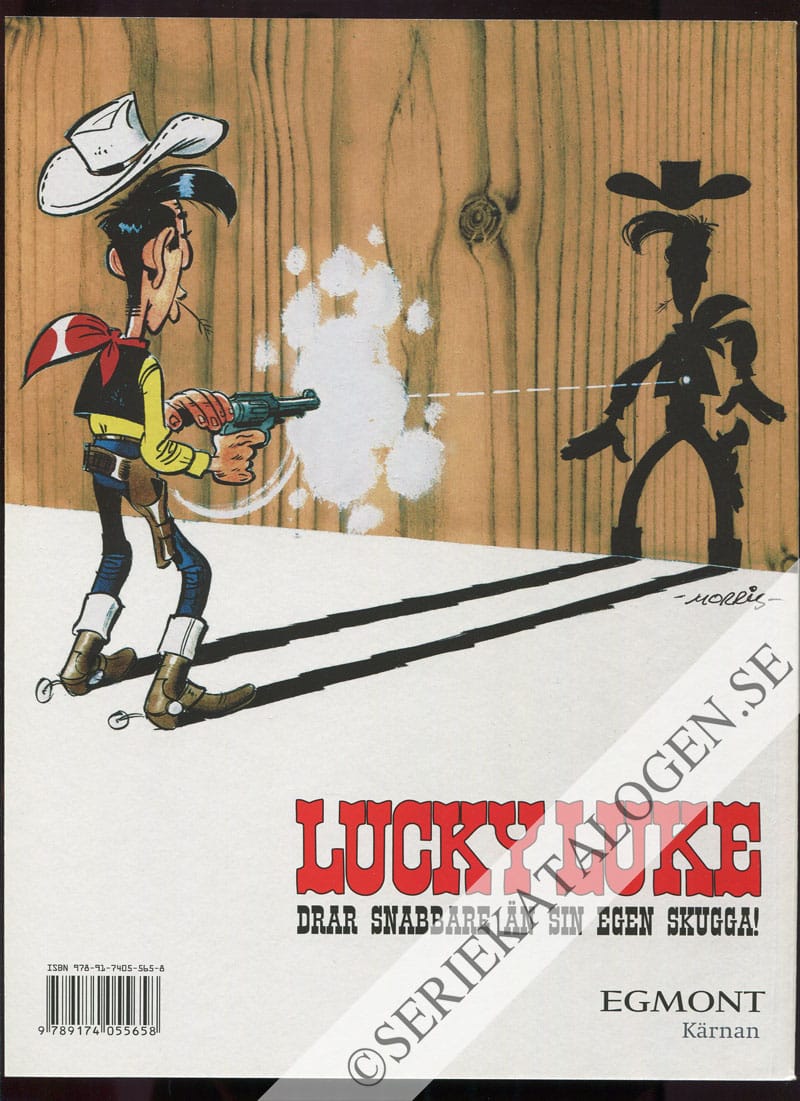 Baksida på Lucky Luke möter Pinkerton (2011)