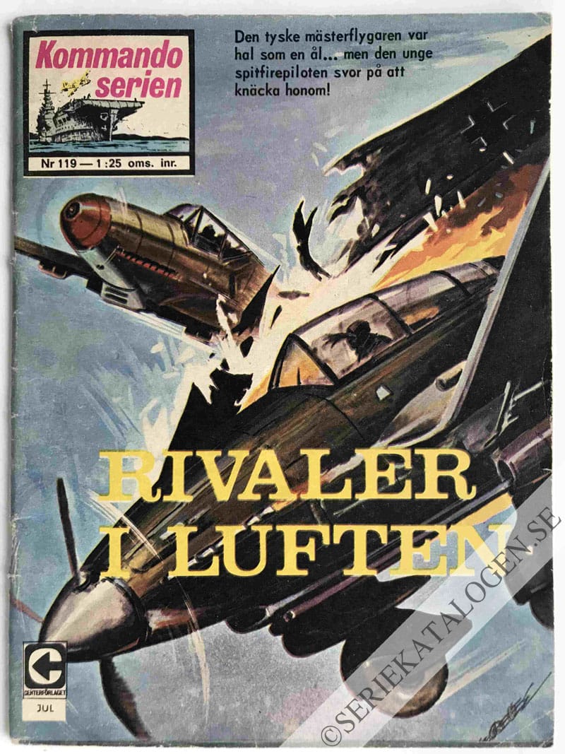 Framsida på Kommandoserien #119 - Rivaler i luften (1967)