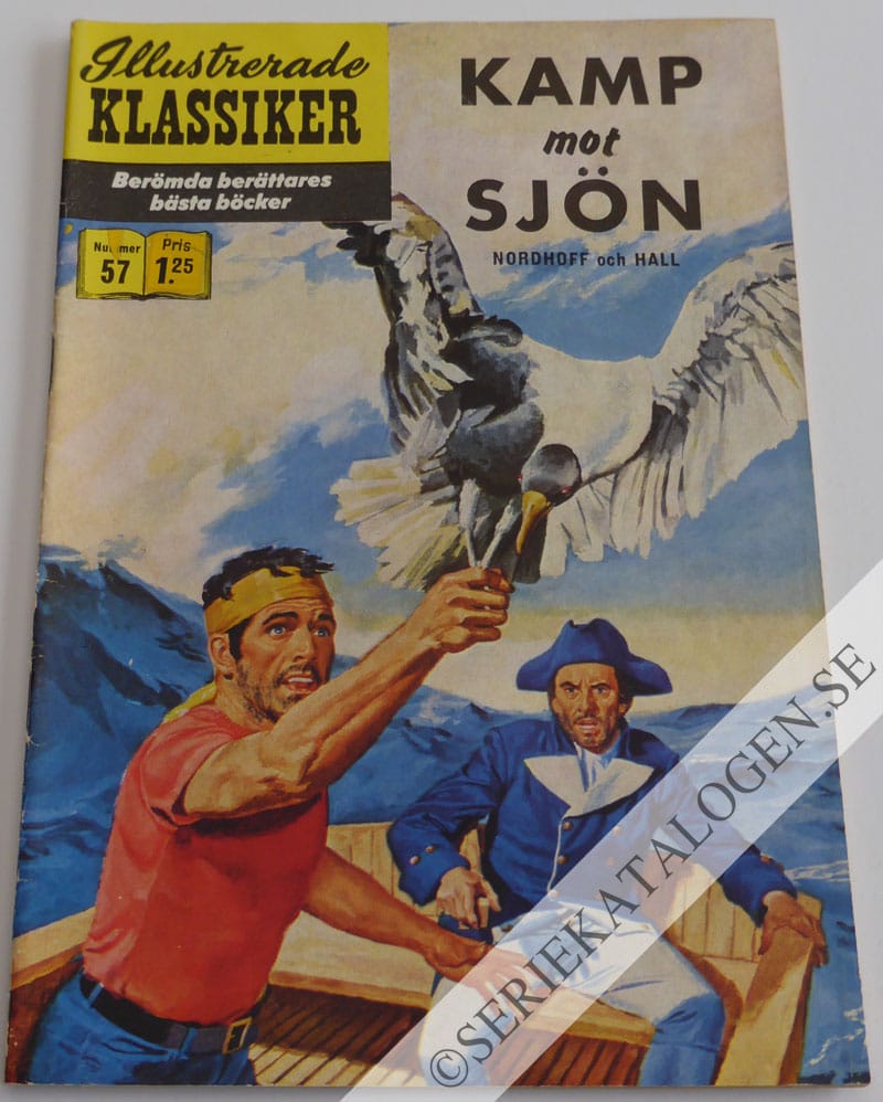 Framsida på Illustrerade Klassiker #57 - Kamp mot sjön (1958) (variant)