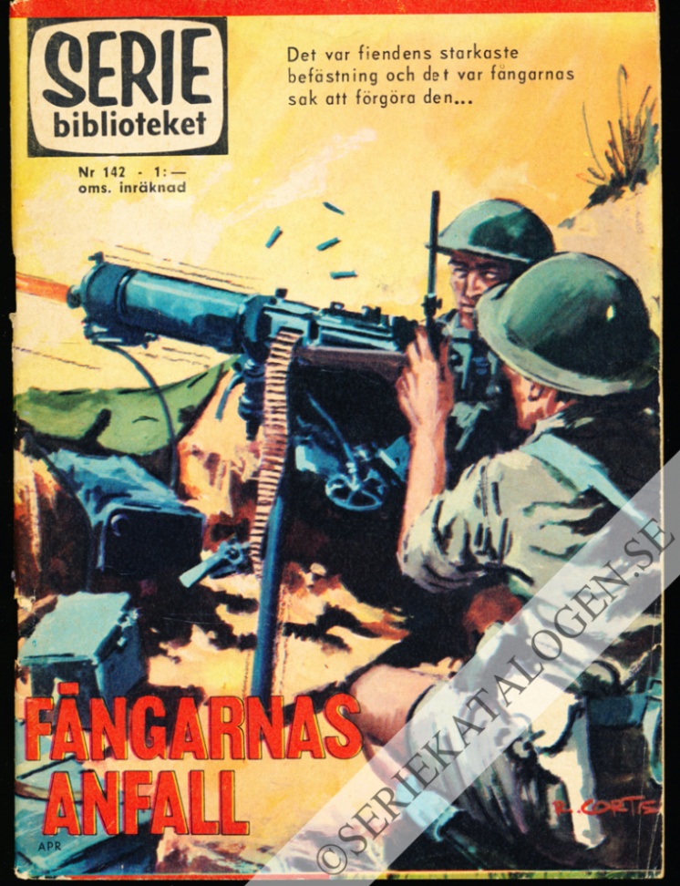 Framsida på Seriebiblioteket #142 - Fångarnas anfall (1966)