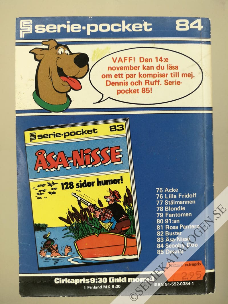 Baksida på Scooby Doo... (1979)