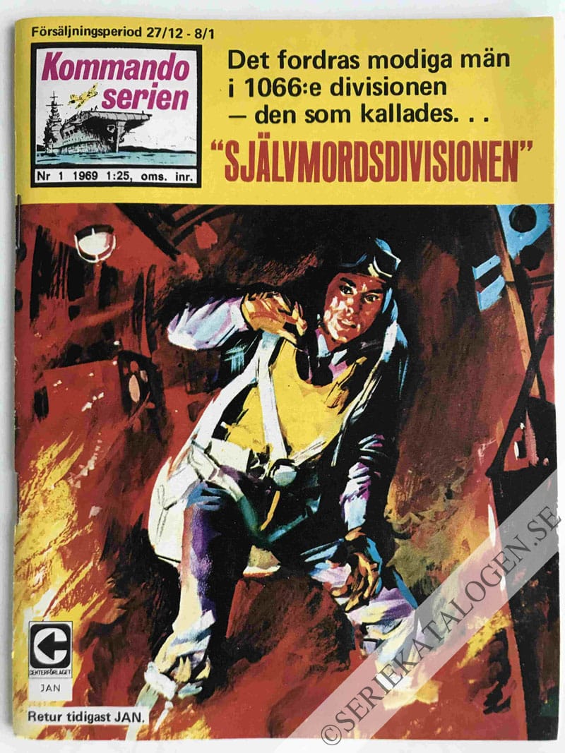Framsida på Kommandoserien #1 - Självmordsdivisionen (1969)
