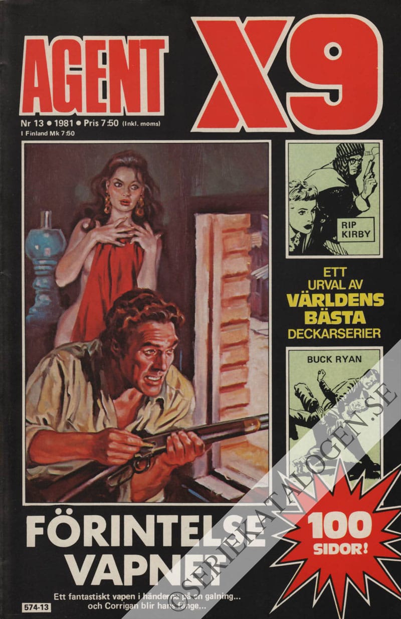 Framsida på Agent X9 #13 (1981)