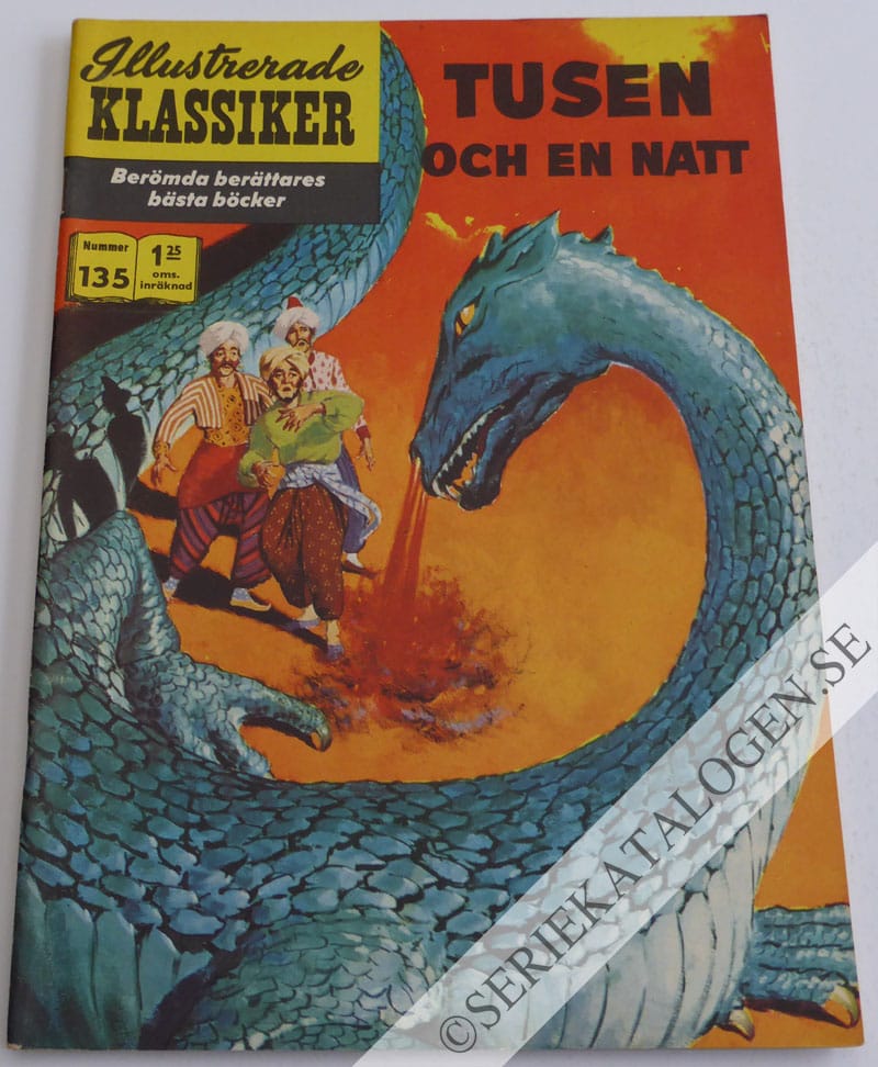 Framsida på Illustrerade Klassiker #135 - Tusen och en natt (1961)