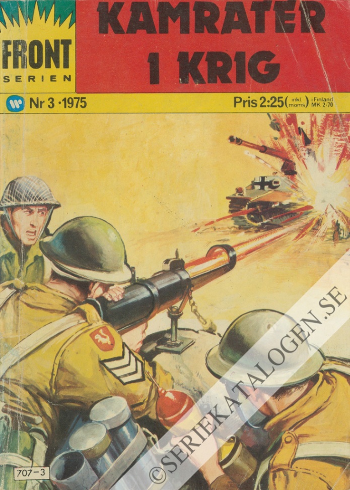 Framsida på Frontserien #3 - Kamrater i krig (1975)