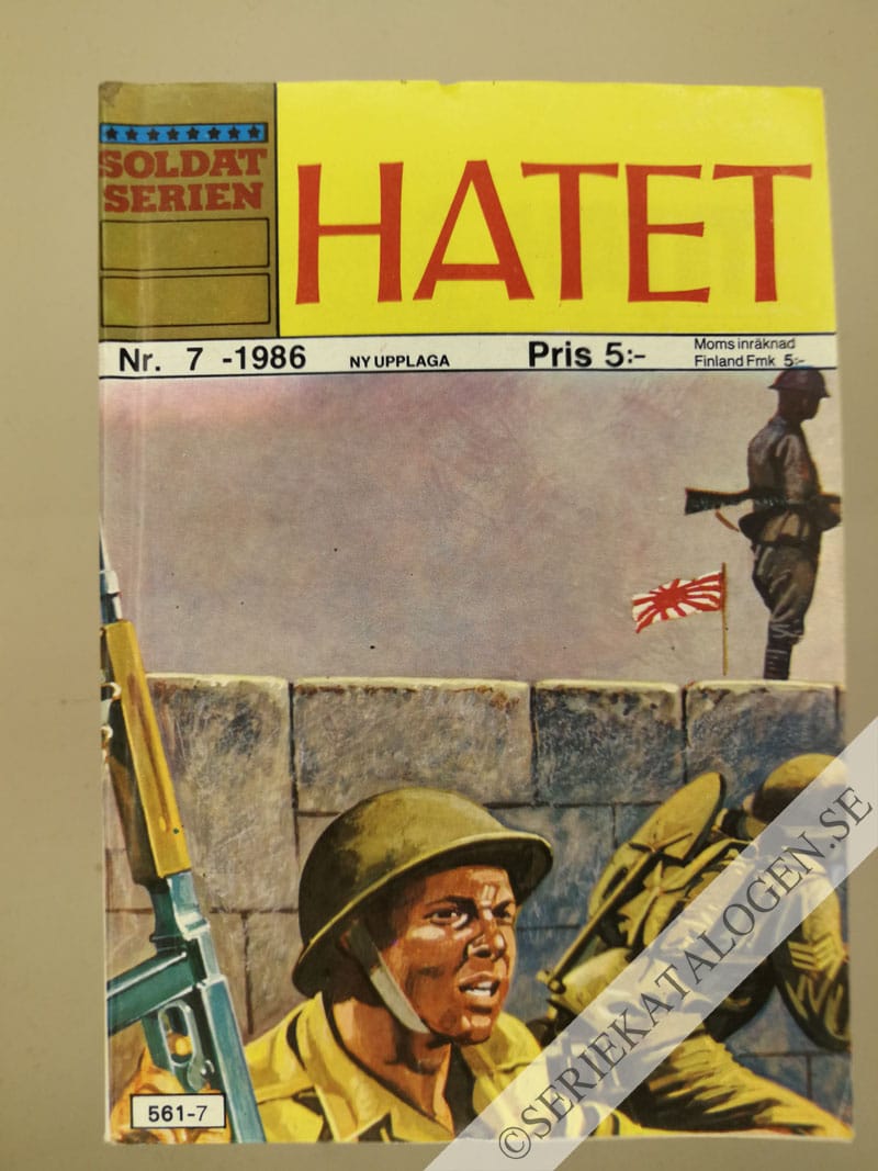 Framsida på Soldatserien #7 - Hatet (1986)