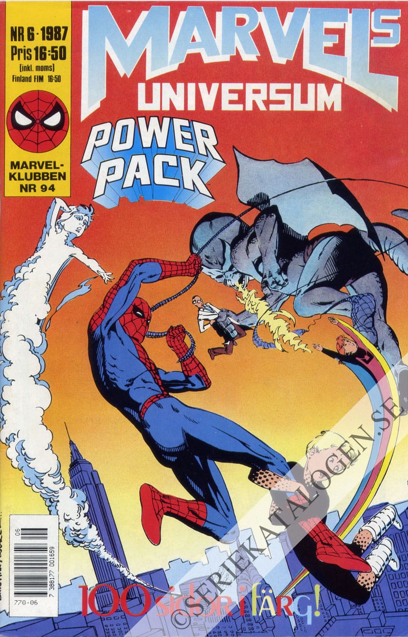Framsida på Marvels universum Power Pack (1987)