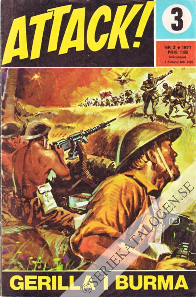 Framsida på Attack Gerilla i Burma (1971)