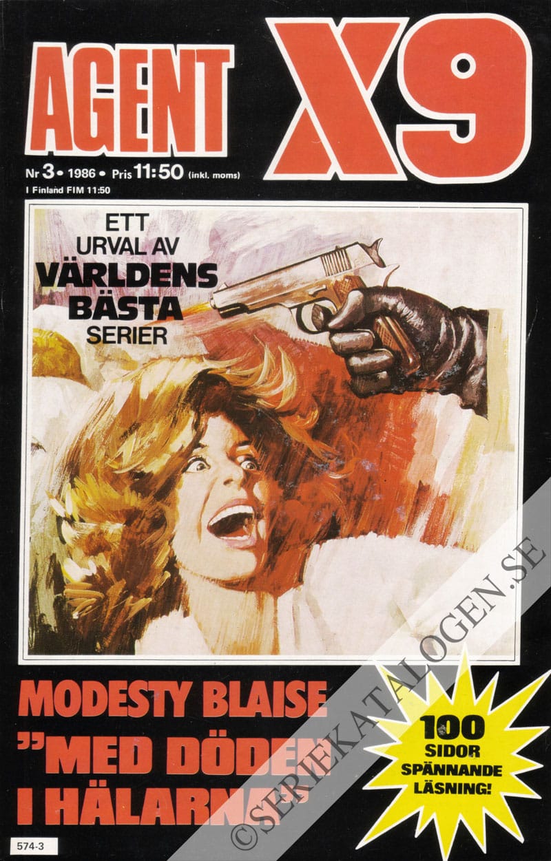 Framsida på Agent X9 #3 (1986)