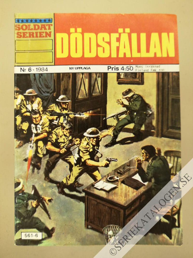 Framsida på Soldatserien #6 - Dödsfällan (1984)