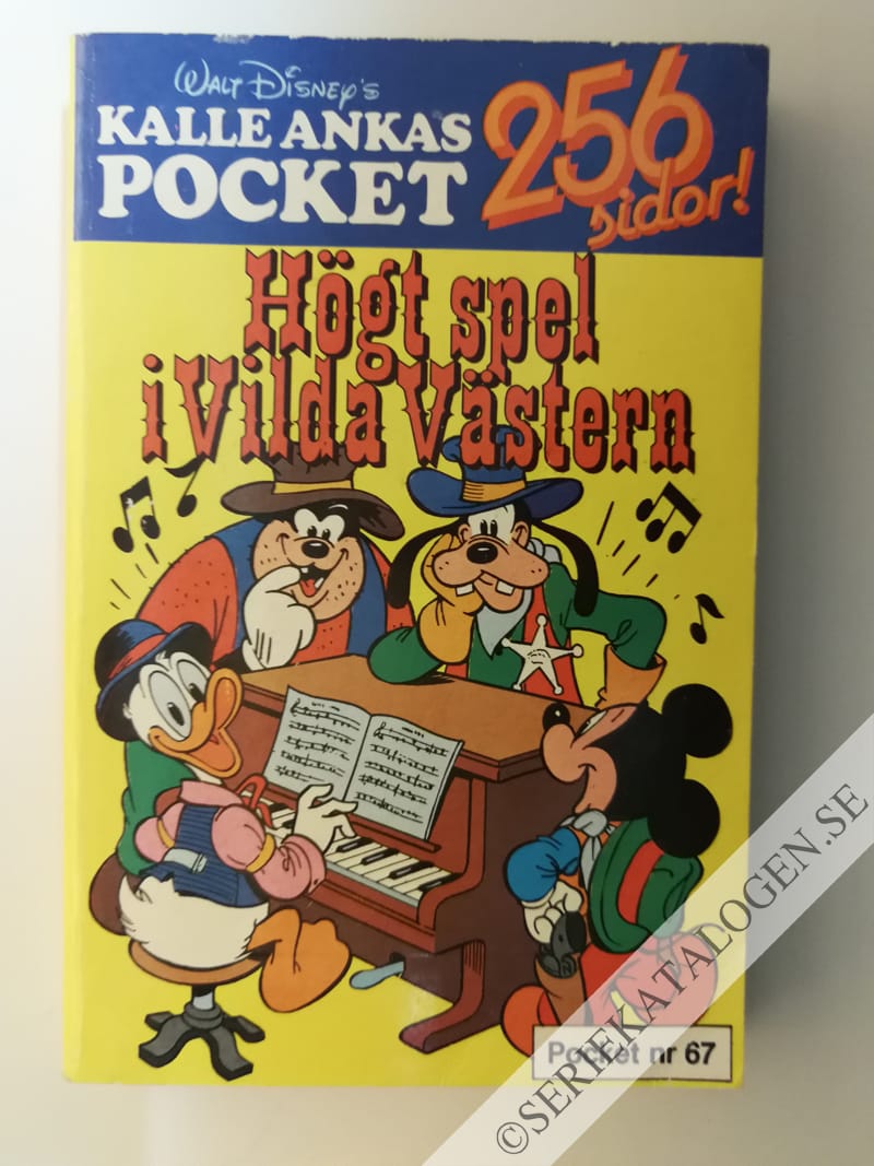 Framsida på Kalle Ankas pocket Högt spel i Vilda Västern (1985)