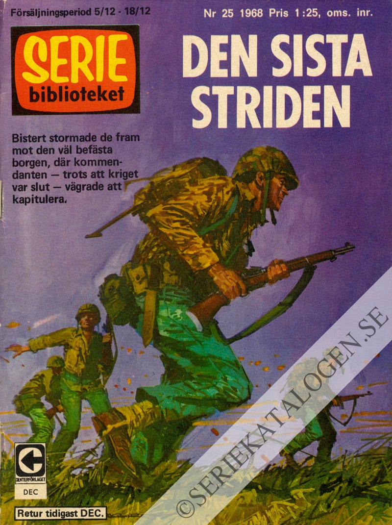 Framsida på Seriebiblioteket #25 - Den sista striden (1968)