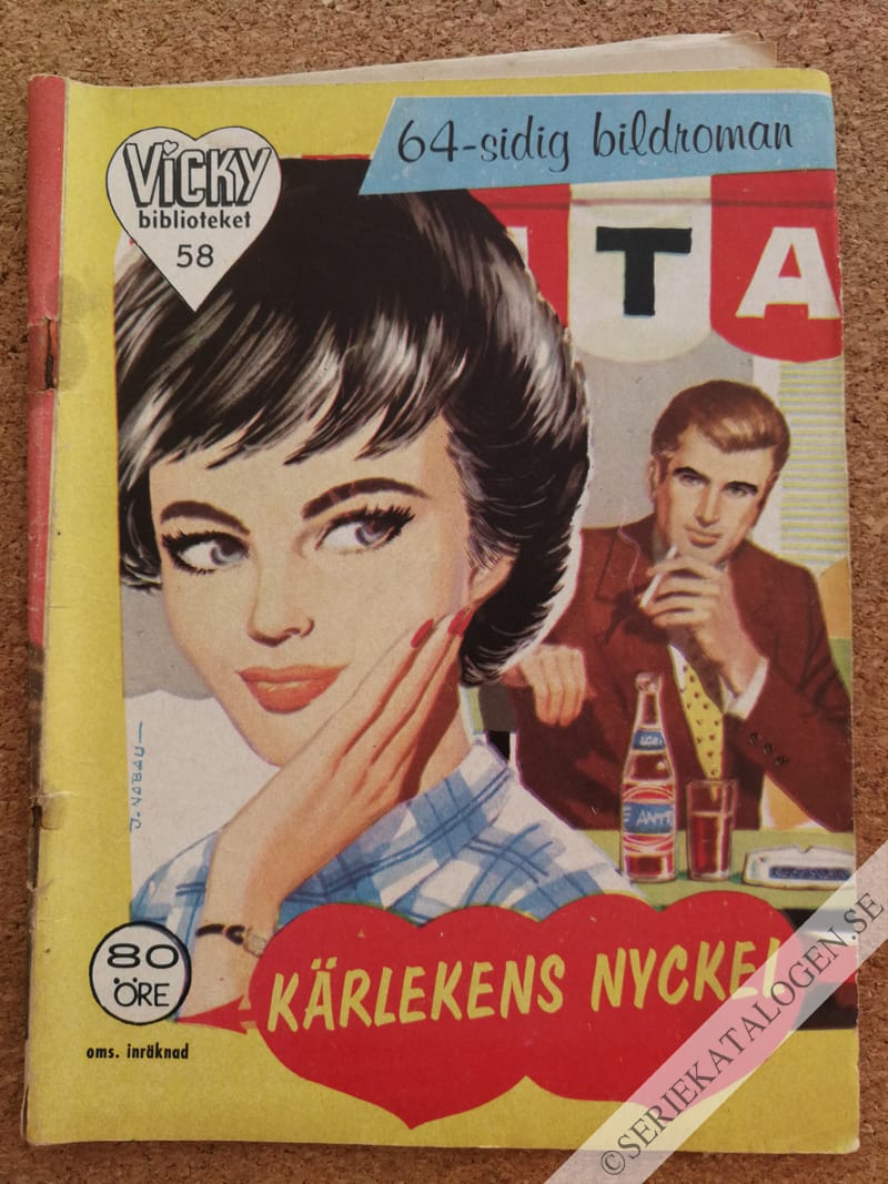 Framsida på Vicky-biblioteket Kärlekens nyckel (1961)