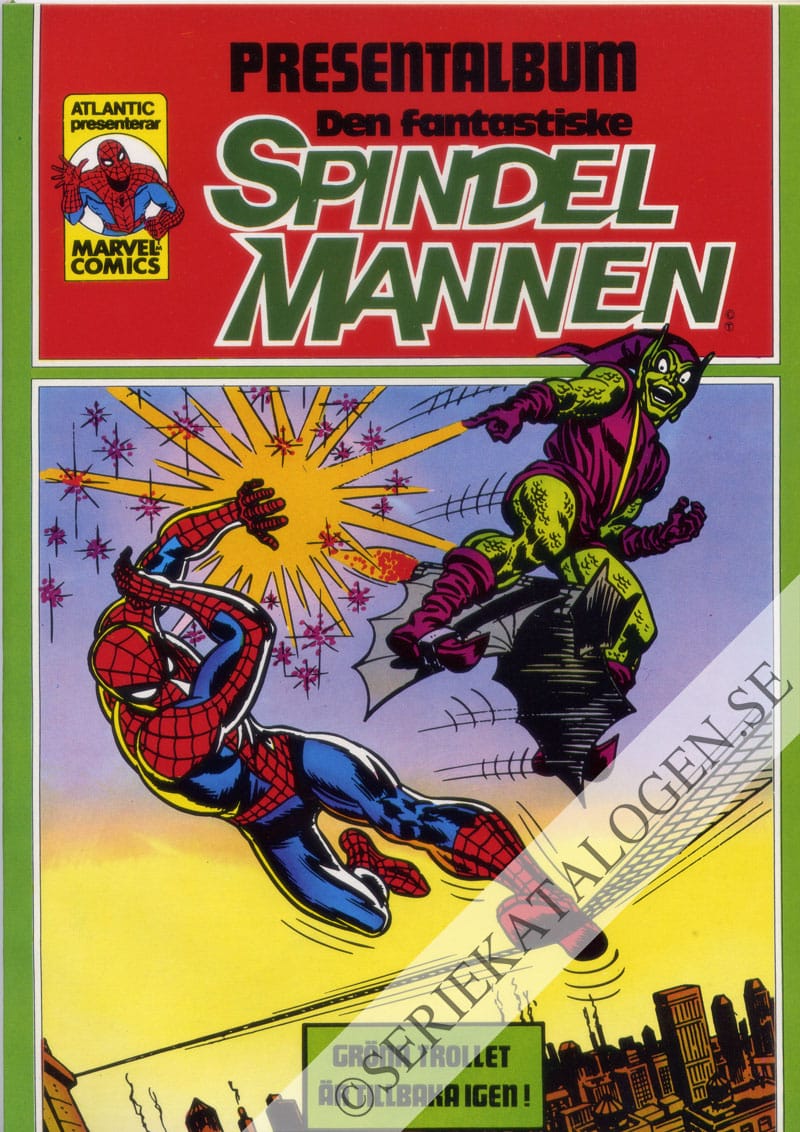 Framsida på Spindelmannen (Jättealbum, Presentalbum) "Presentalbum" (1981)