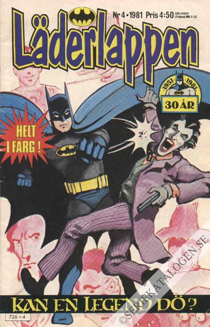 Framsida på Läderlappen och Robin #4 (1981)