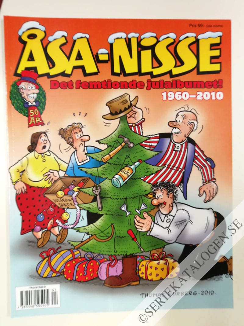 Framsida på Åsa-Nisse Det femtionde julalbumet! (2010)