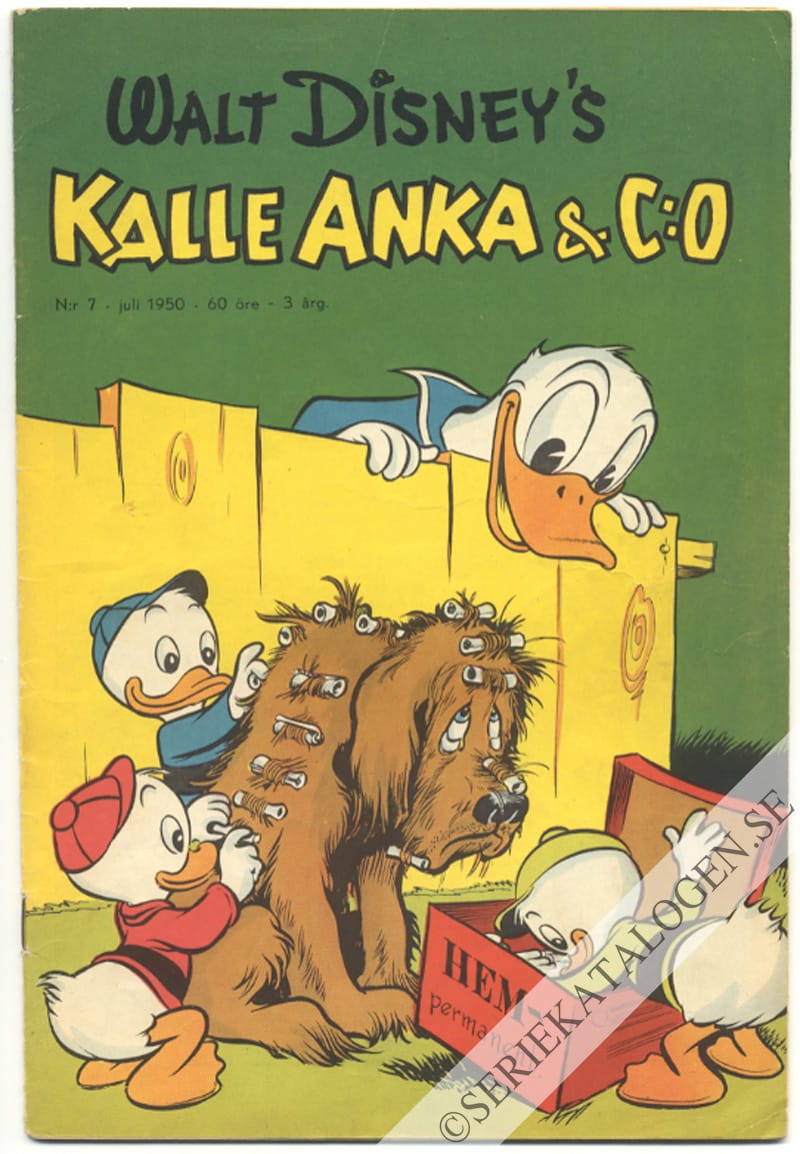 Framsida på Kalle Anka & C:o #7 (1950)