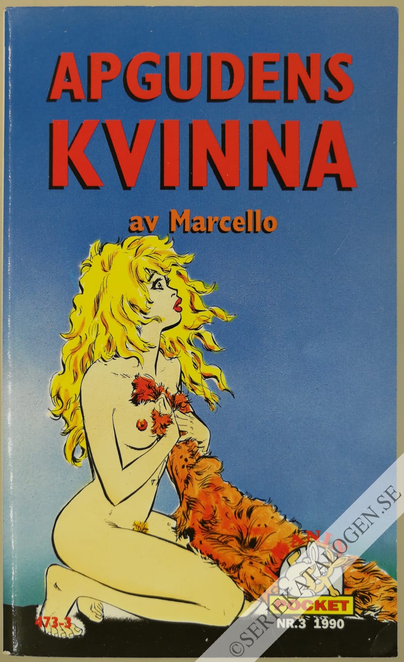 Framsida på Kaninpocket Apgudens kvinna (1990)