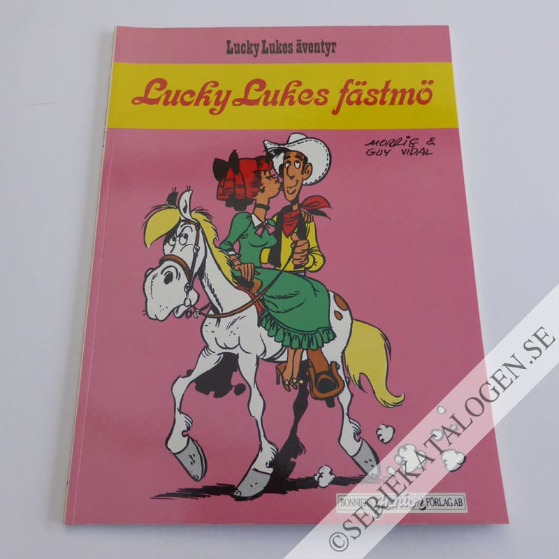 Framsida på Lucky Lukes äventyr #53 - Lucky Lukes fästmö (1986)