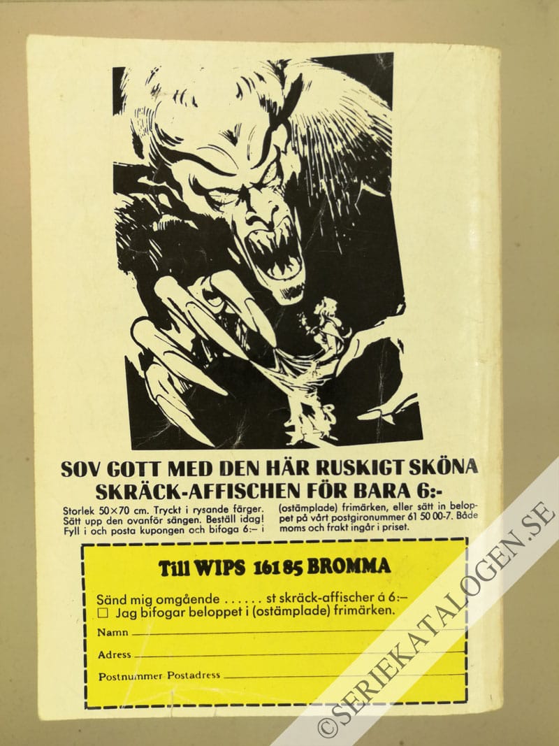 Baksida på Operation räddning (1974)