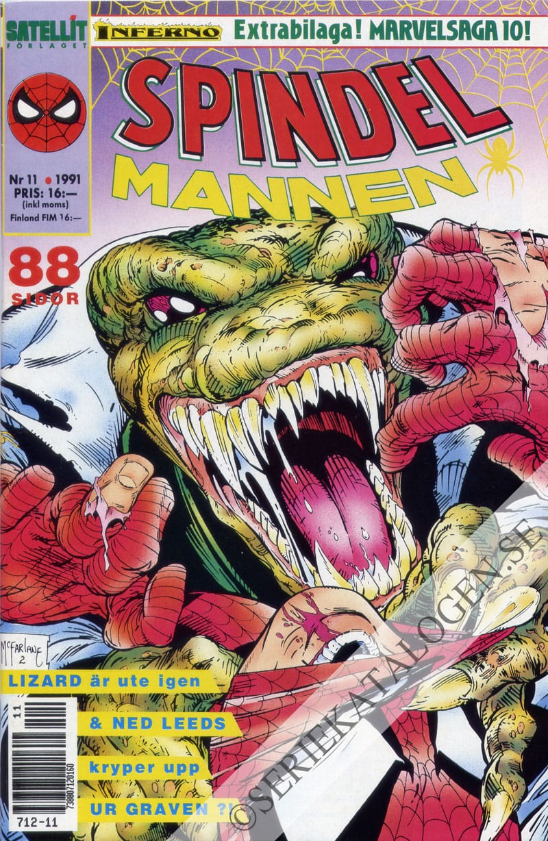 Framsida på Spindelmannen #11 (1991)