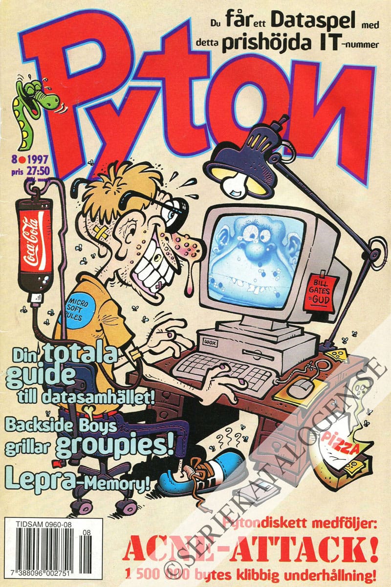 Framsida på Pyton #8 (1997)