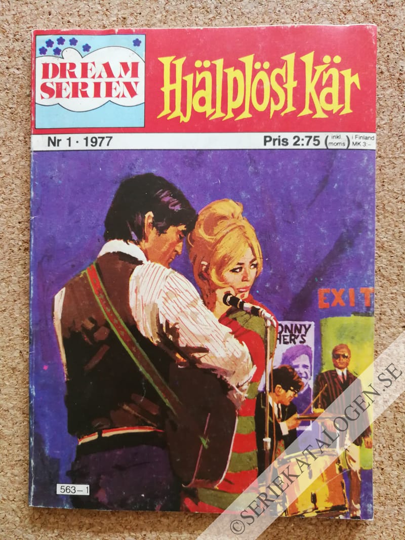 Framsida på Dreamserien Hjälplöst kär (1977)