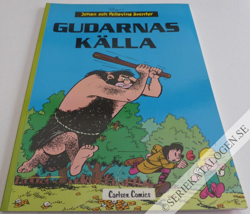 Framsida på Johan och Pellevins äventyr Gudarnas källa (1979)