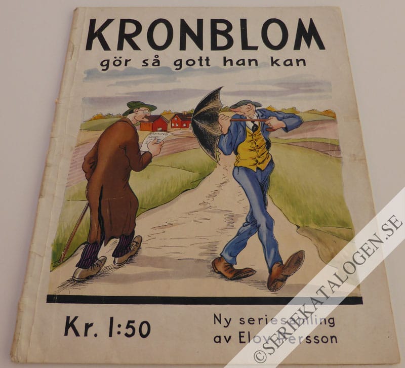 Framsida på Kronblom Kronblom gör så gott han kan (1935)