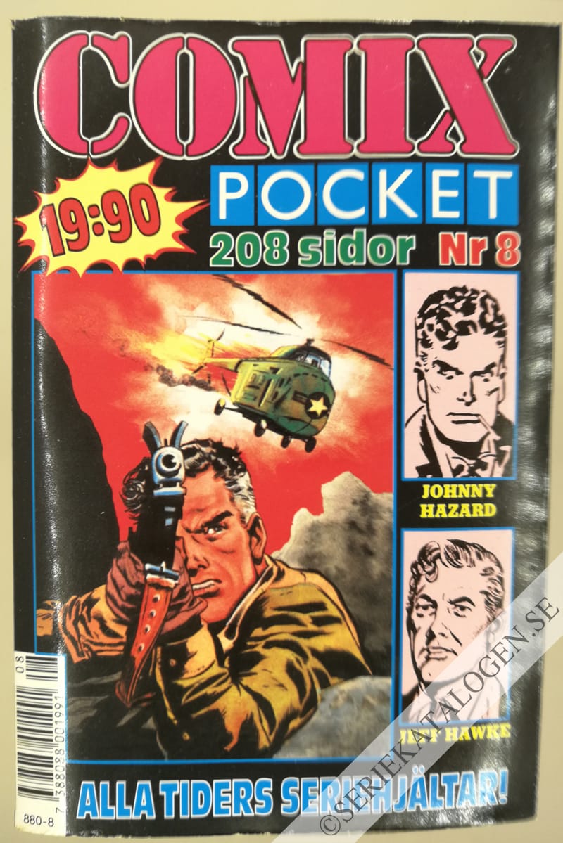 Framsida på Comix pocket Johnny Hazard/Jeff Hawke (1990)