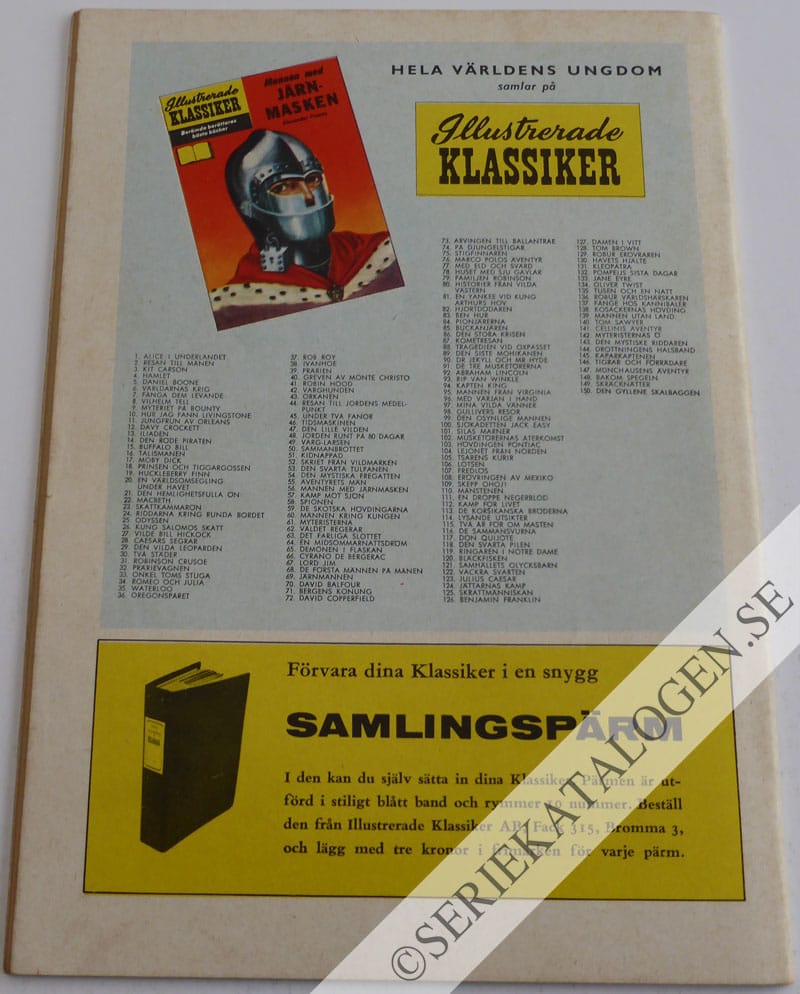 Baksida på Den gyllene skalbaggen (1962)