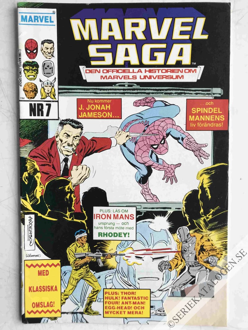 Framsida på Marvel saga #7 (1990)