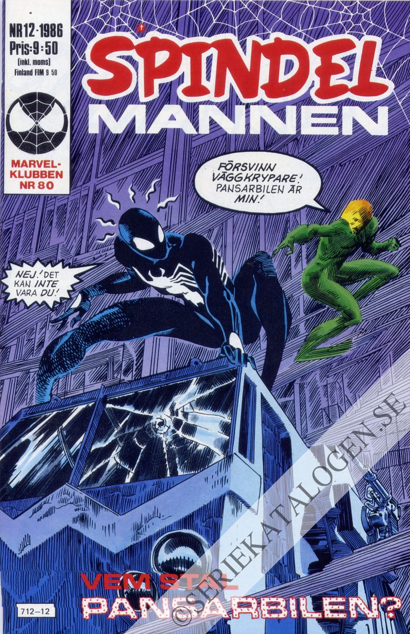 Framsida på Spindelmannen #12 (1986)