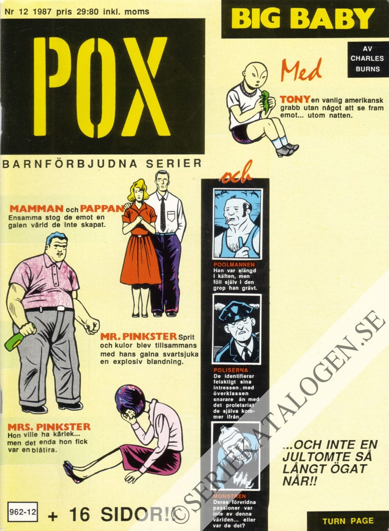 Framsida på Pox #12 (1987)