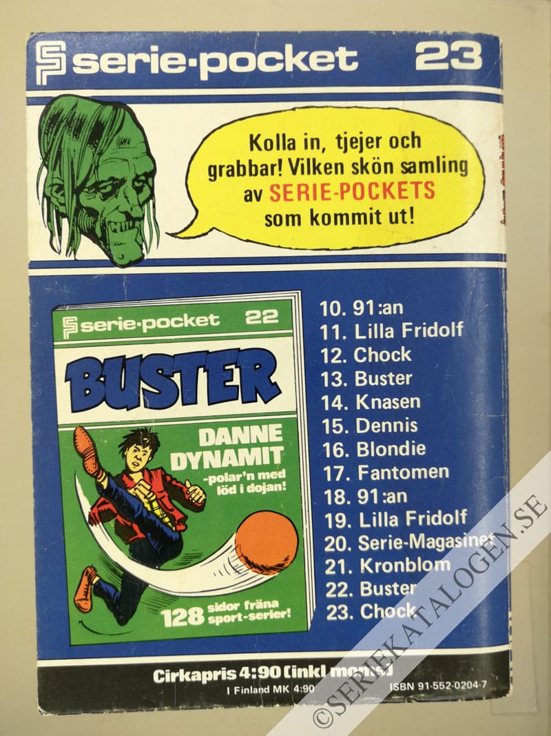 Baksida på Chock (1974)