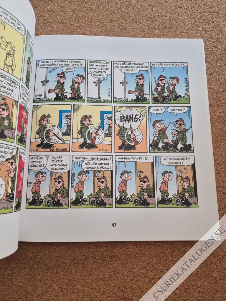 Exempel på Stora machoboken – för stora och lite mindre pojkar "Varning för Uffe!" (2006)