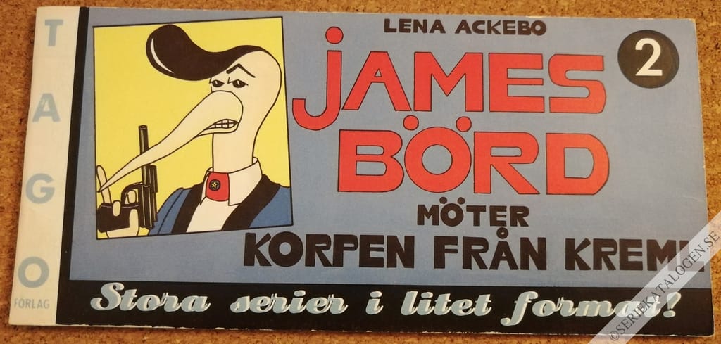 Framsida på Stora serier i litet format James Börd möter Korpen från Kreml (1988)